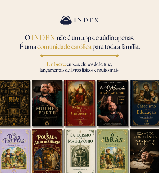 A INDEX não é só um app de áudio: é uma comunidade católica para toda a família. Em breve, cursos, clubes de leitura e lançamentos de livros físicos.