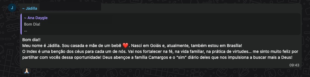 Depoimento de Jádilla